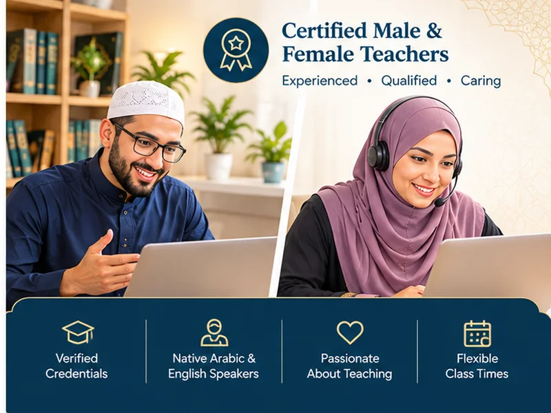 Girl memorizing the Quran online with a female hafiza teacher